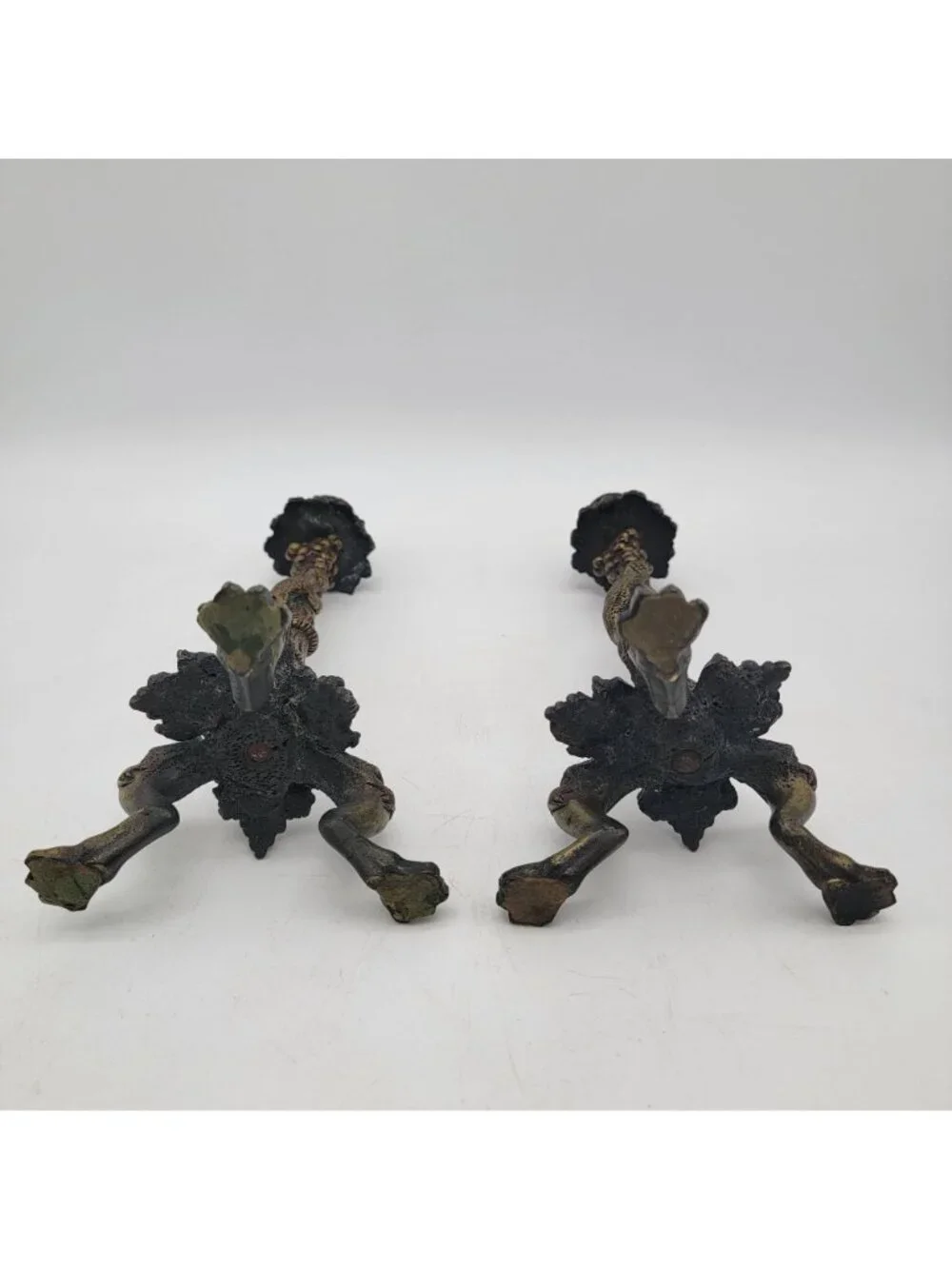 Antique Delafontaine Louis XVI Style France Bronze Candlesticks